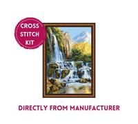 RIOLIS Counted Cross Stitch Kit 1194 Landscape with Waterfall- Nature View