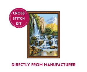 RIOLIS Counted Cross Stitch Kit 1194 Landscape with Waterfall- Nature View