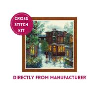 RIOLIS Counted Cross Stitch Kit 1677 Rainy Summer- Day in a Cozy Town