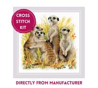 RIOLIS Counted Cross Stitch Kit 1761 Meerkats- Wildlife Family Cross Stitch Art