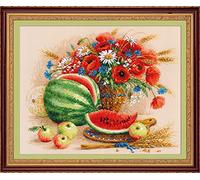 RIOLIS Counted Cross Stitch Kit 19.75"X15.75"-Still Life with Watermelon (14 Count)