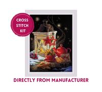 RIOLIS Counted Cross Stitch Kit 1977 Winter Tea Time- Evening in Lantern Light