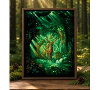 RIOLIS Counted Cross Stitch Kit 2116 Forest Spirit, Gorgeous Deer in the Forest