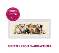 RIOLIS Counted Cross Stitch Kit 2180 Kittens - Group of Adorable Little Cats