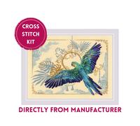 RIOLIS Counted Cross Stitch Kit 2182 Tropical Beauty - Bright Colored Parrot