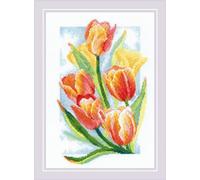 RIOLIS Counted Cross Stitch kit 2191 Spring Glow. Tulips