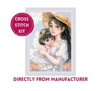 RIOLIS Counted Cross Stitch Kit 2198 Tender Love. Mother & Daughter-Anime style
