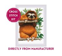 RIOLIS Counted Cross Stitch Kit 2213 Sloth- Adorable Sloth Sitting on a Branch