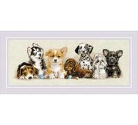 Riolis counted cross stitch kit "Puppies", 40x15cm, DIY