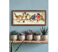 RIOLIS Counted Cross Stitch Kit 2250 Birds on the Branch, Adorable Bird Crew