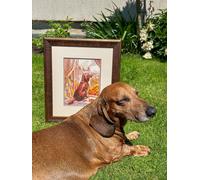 RIOLIS Counted Cross Stitch Kit 2256 Let's Go for a Walk Cute Brown Dog Waiting