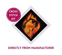 RIOLIS Counted Cross Stitch Kit 2259 Flaming Phoenix. Beautiful Fierce Creature