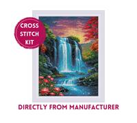 RIOLIS Counted Cross Stitch Kit 2274 Magical Waterfall- Colorful Water Landscape