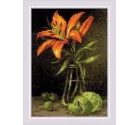 RIOLIS Counted Cross Stitch Kit 6"X8.25"-Lily and Lime (14 Count)