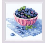 RIOLIS Counted Cross Stitch Kit 7.75"X7.75"-Ripe Blueberry (14 Count)