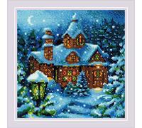 RIOLIS Counted Cross Stitch Kit 7.75"X7.75"-Snowfall in The Forest (14 Count)
