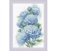 RIOLIS Counted Cross Stitch Kit 8.25"X11.75"-Delicate Chrysanthemums