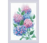 RIOLIS Counted Cross Stitch Kit 8.25"X11.75"-Graceful Hydrangeas