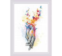 Riolis Counted Cross Stitch Kit Love Is in the Air 8.25" x 11.75" 14 Count