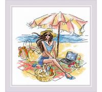 Riolis counted cross stitch kit "At the Beach", 20x20cm, DIY