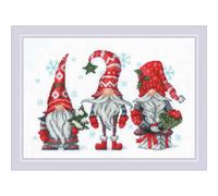 Riolis Counted Cross Stitch Kit Gnomes 11.75" x 8.25"