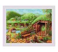 Riolis Counted cross stitch kit Green Hills 30x40cm, DIY