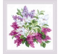 Riolis counted cross stitch kit "Lilac Blossoms", 40x40cm, DIY