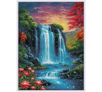 RIOLIS - Magical Waterfall 2274, Nature Cross Stitch Kits 11¾"x15¾, Cross Stitch Kits for Beginners & Advanced, Crossstitching Kit Adult, Embroidery Counted Stitching Kit