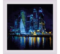 Riolis counted cross stitch kit "Night City", 30x30cm, DIY