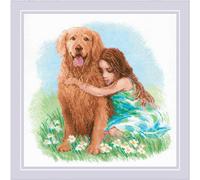 Riolis counted cross stitch kit "True Friend", 30x30cm, DIY