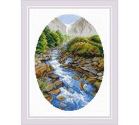 Riolis counted cross stitch kit "Upstream", 30x40cm, DIY