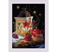 Riolis counted cross stitch kit "Winter Tea Time", 18x24cm, DIY