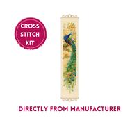 RIOLIS Counted Cross Stitch Kit With Wooden Hangers 1834 Eastern Beaut- Peacock