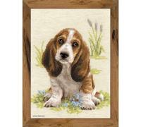 RIOLIS Cross Stitch Kit - 1578 - Basset Hound Puppy