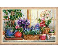RIOLIS Cross Stitch Kit - 1669 - Windowsill with Flowers