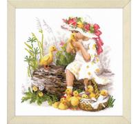 RIOLIS Cross Stitch Kit - 1781 - Girl with Ducklings