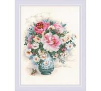 RIOLIS Cross Stitch Kit - 1816 - Peonies and Wild Roses