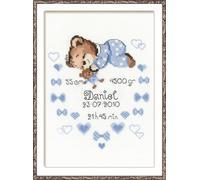 Riolis Cross Stitch Kit - Baby Boy or Girl Sampler, Birth