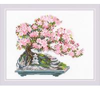 Riolis Cross Stitch Kit Flowering Bonsai Counted Pattern 30 x 24 cm