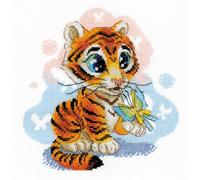 Riolis Curious Little Tiger Counted Cross Stitch Kit