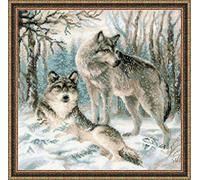 RIOLIS Cross Stitch Kit - 1393 - Pair of Wolves