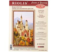 RIOLIS Neuschwanstein Castle Cross Stitch Kit, 13.75"x23.5" 14 Count