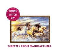 RIOLIS PREMIUM Counted Cross Stitch Kit 100/038 In the Sunset- Horses & Water