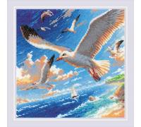 RIOLIS - Sea Breeze 2232, Cross Stitch Kits 7¾" x 7¾", Cross Stitch Kits for Beginners & Advanced, Crossstitching Kits Adult, Counted Stitching Kits, Embroidery Kit