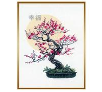 Riolis Stickbild-Set Bonsai Sakura Wish of Well Being, Zählmuster