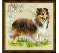 Riolis Stickbild-Set Kreuzstich Shetland Sheepdog, Zählmuster