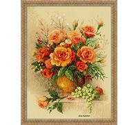 Riolis Tea Roses, 100% Cotton, Multi-Colour, 30 x 40 x 0.1 cm