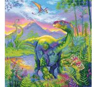 Riolis The Era of Dinosaurs Counted Cross Stitch Kit
