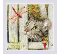 RIOLIS - Who are You? 2289, Cross Stitch Kits 7¾"x7¾, Cross Stitch Kits for Beginners & Advanced, Crossstitching Kit Adult, Embroidery Counted Stitching Kit