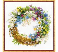 Riolis Wreath with Bird Cherry Counted Cross Stitch Kit